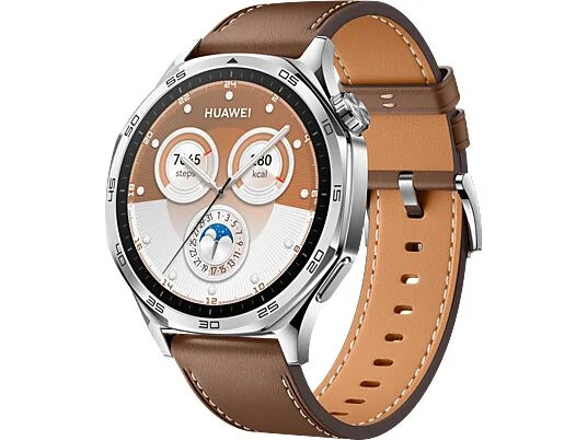 HUAWEI Watch GT 5 okosóra, barna bőr szíj, 46mm